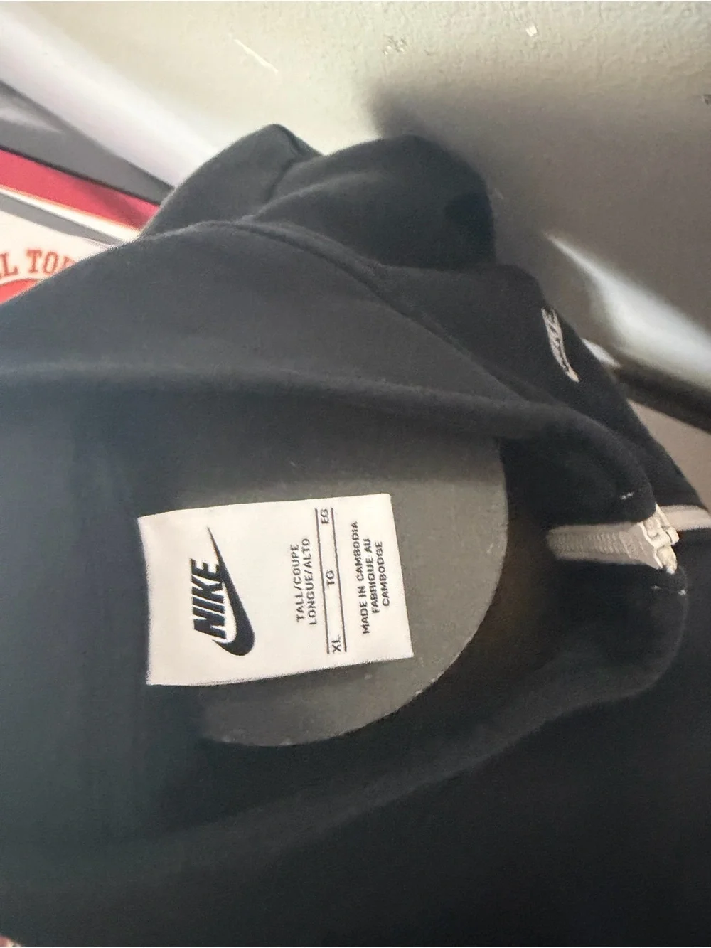 Nike Black Half-Zip Sweatshirt with White Logo